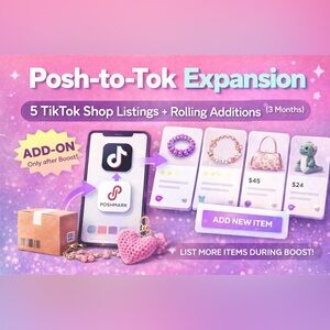 Posh-to-Tok Expansion – 5 TikTok Shop Listings + Rolling Additions (3 Months)